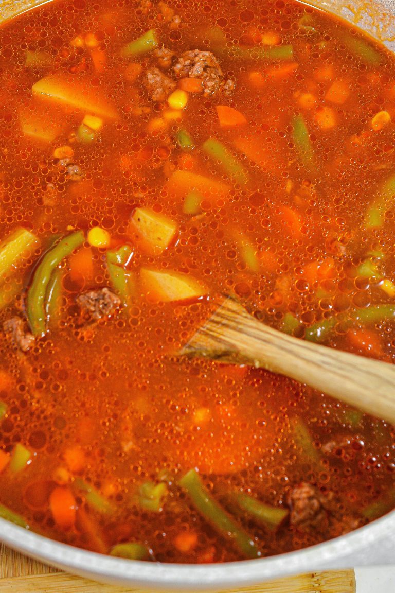 Grandma’s Hamburger and Vegetable Soup - Sweet Pea's Kitchen