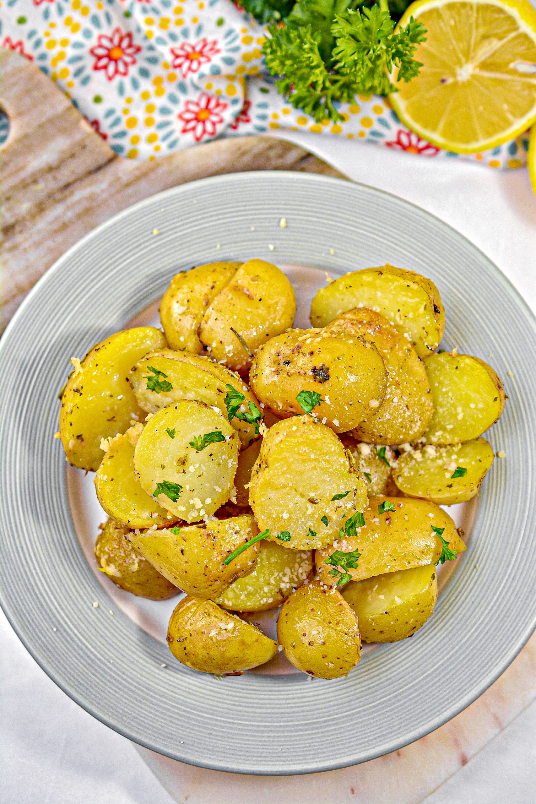 lemon butter potatoes, roasted potatos, roasted potatoes recipe