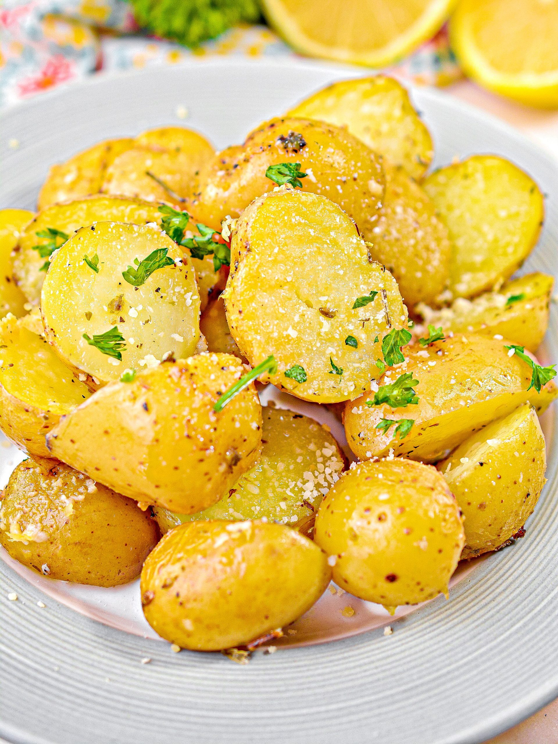 lemon butter potatoes, roasted potatos, roasted potatoes recipe
