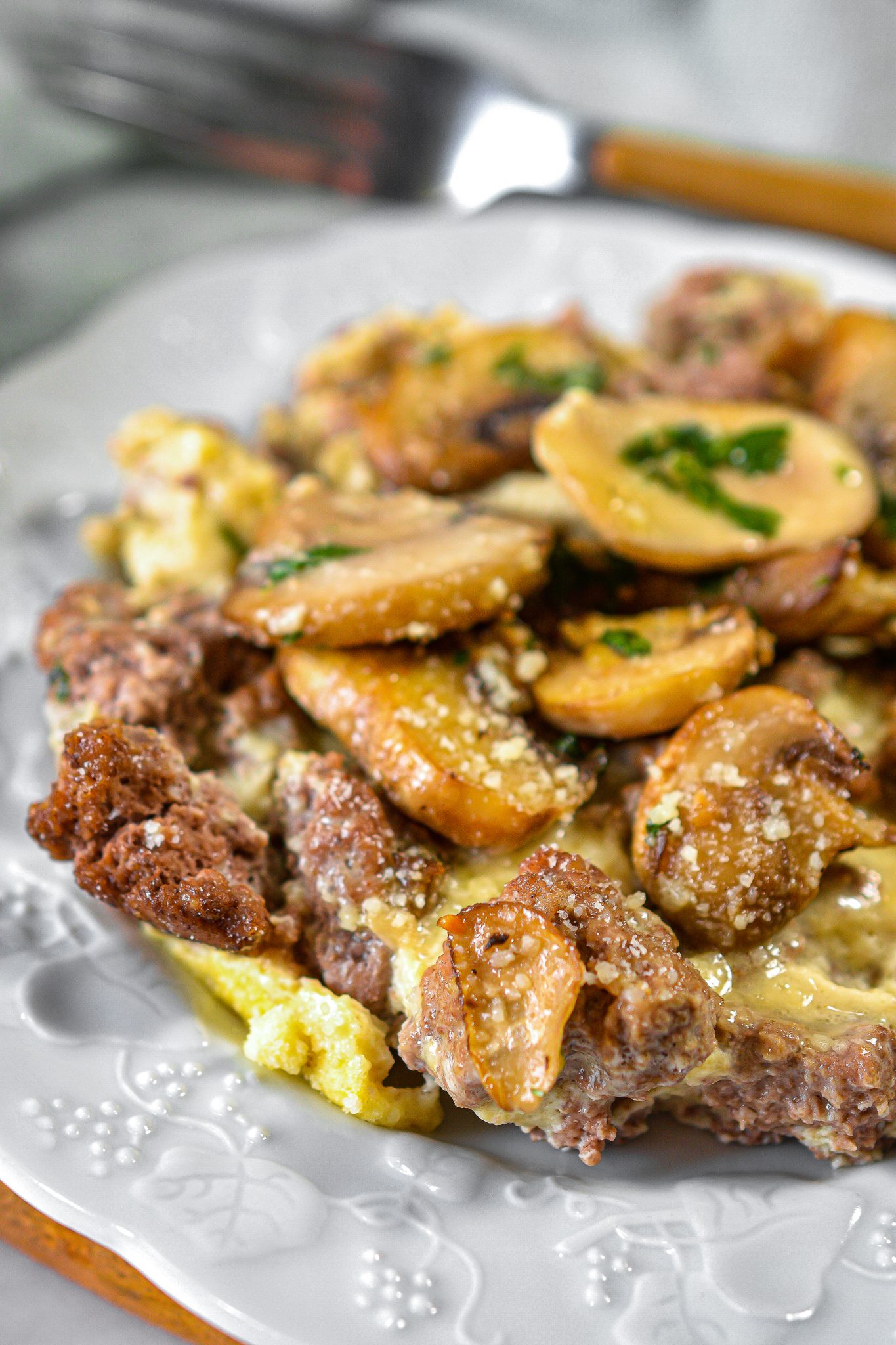 Hamburger Mushroom Bake - Sweet Pea's Kitchen