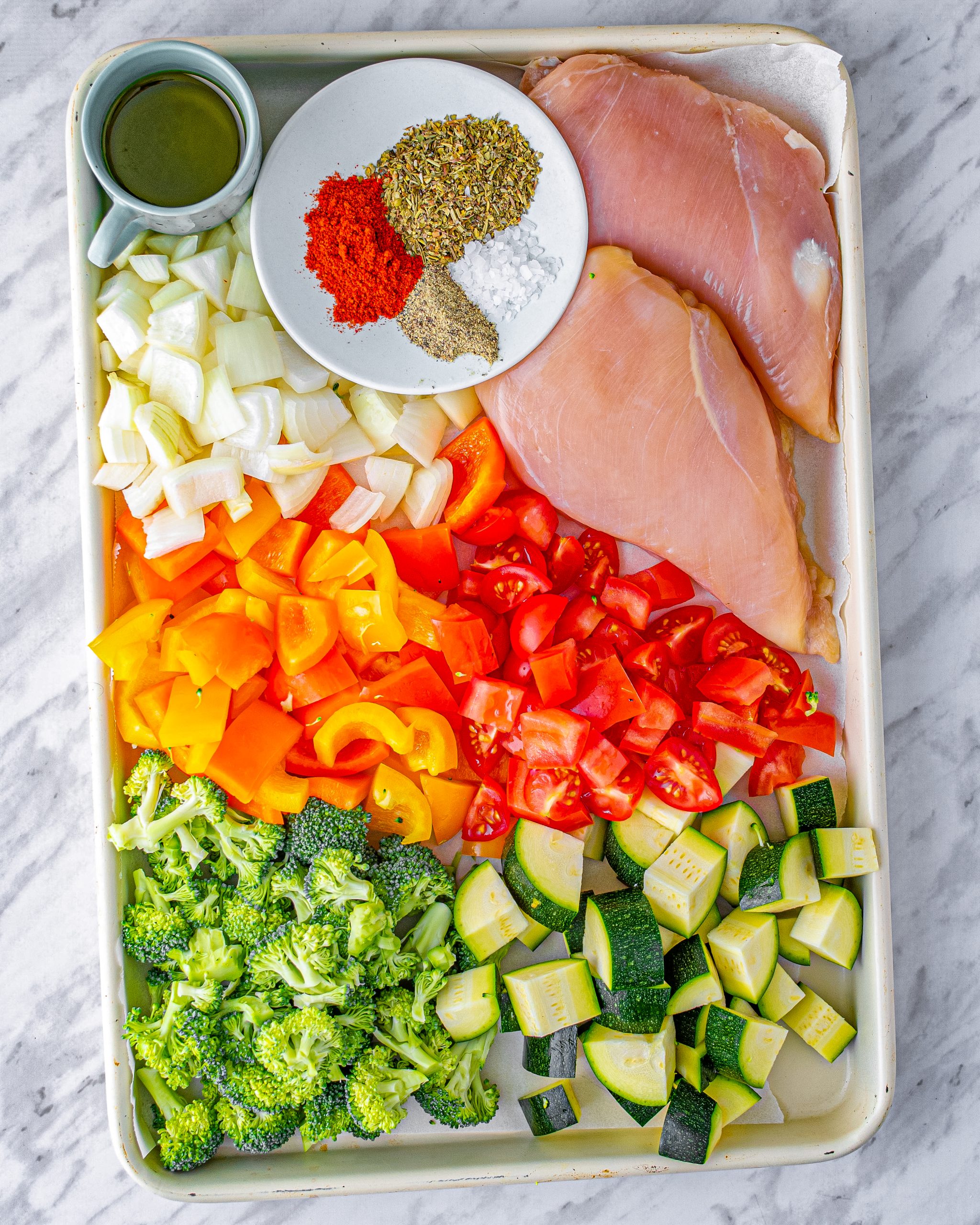 15 Minute Healthy Roasted Chicken and Veggies - Sweet Pea's Kitchen