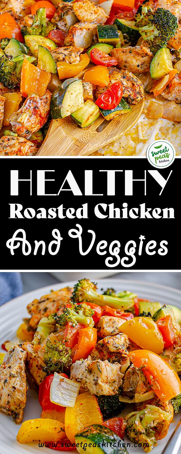 15 Minute Healthy Roasted Chicken and Veggies on pinterest
