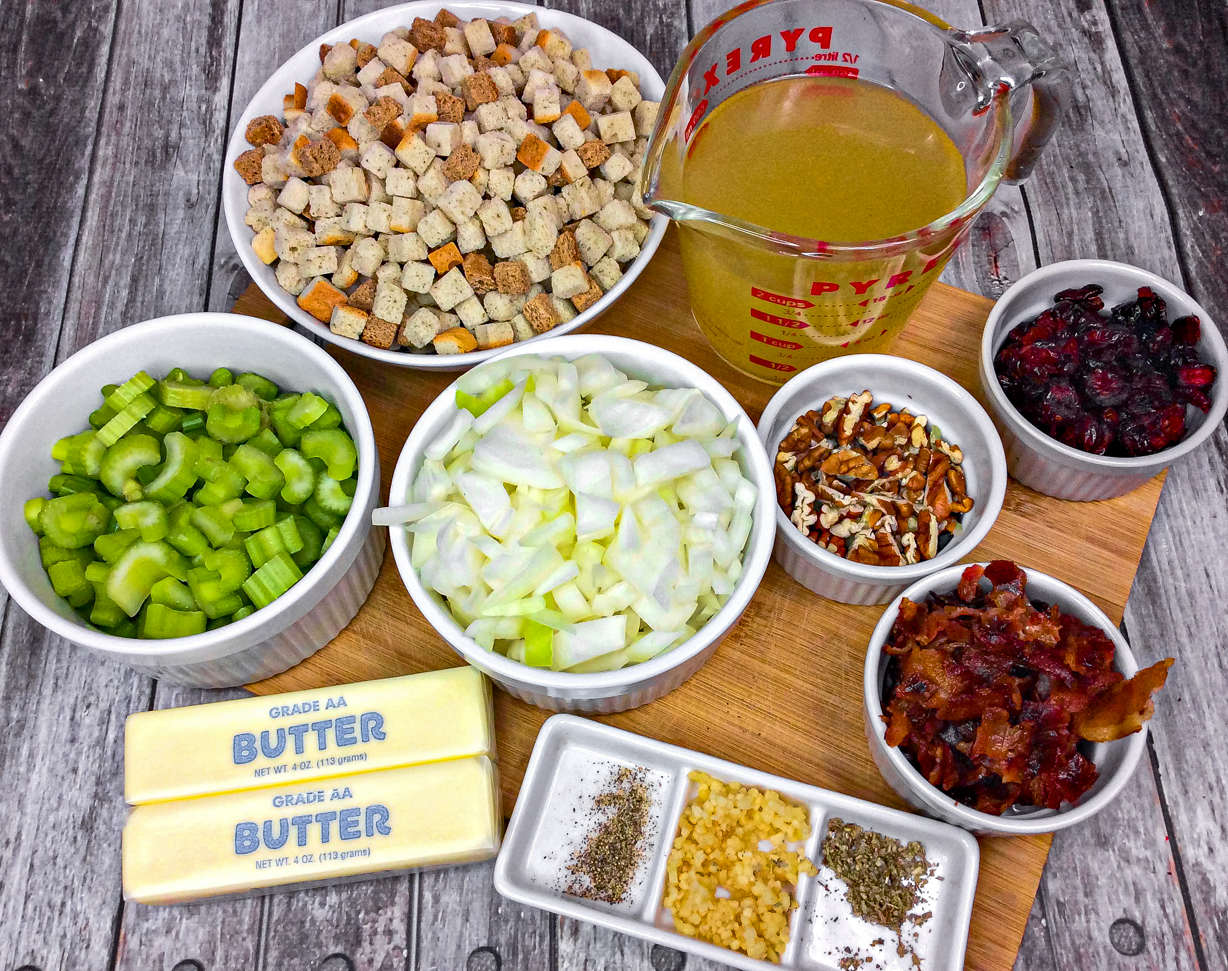 Instant Pot Southern Stuffing Ingredients