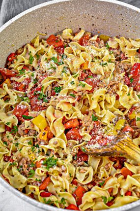 Italian Drunken Noodles - Sweet Pea's Kitchen