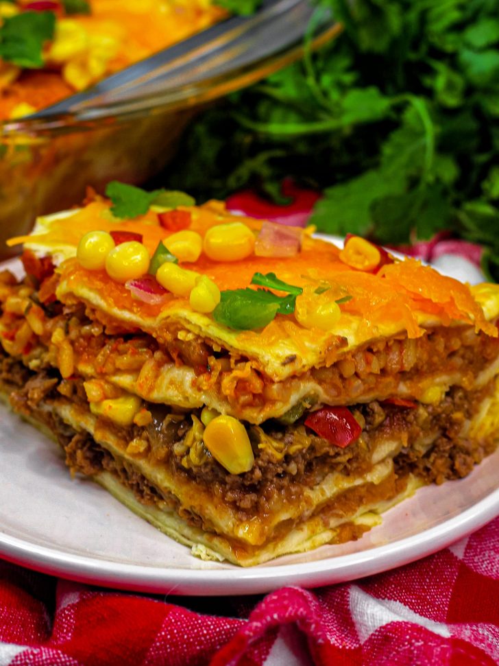 Layered Mexican Tortilla Casserole - Sweet Pea's Kitchen