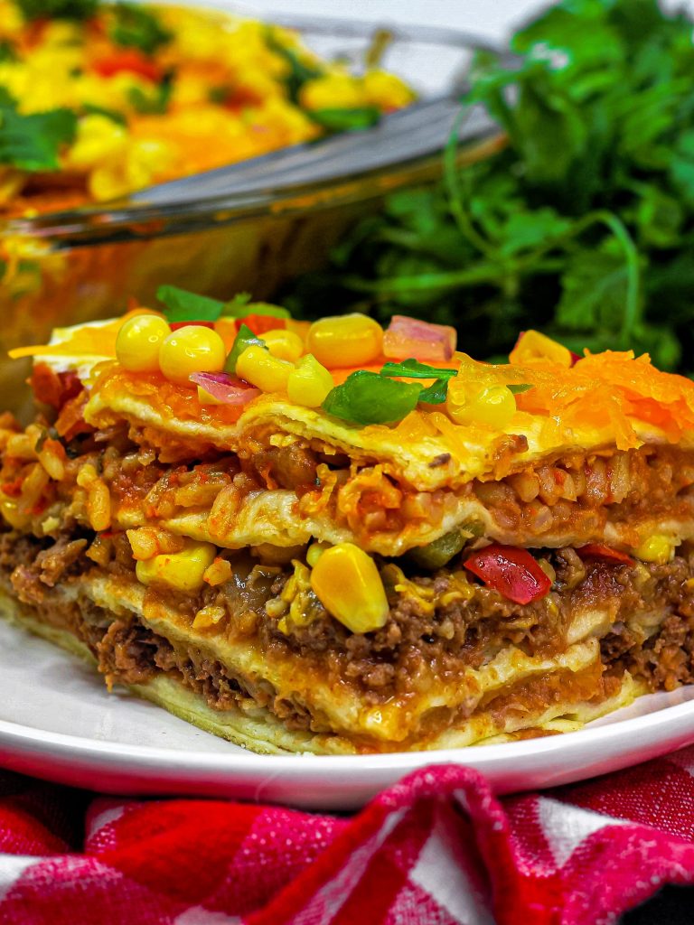 Layered Mexican Tortilla Casserole - Sweet Pea's Kitchen