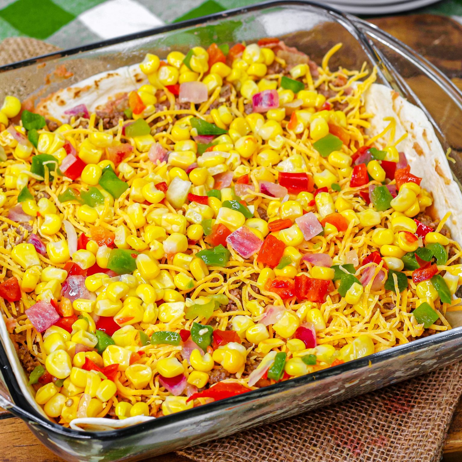 Layered Mexican Tortilla Casserole Sweet Peas Kitchen 3331