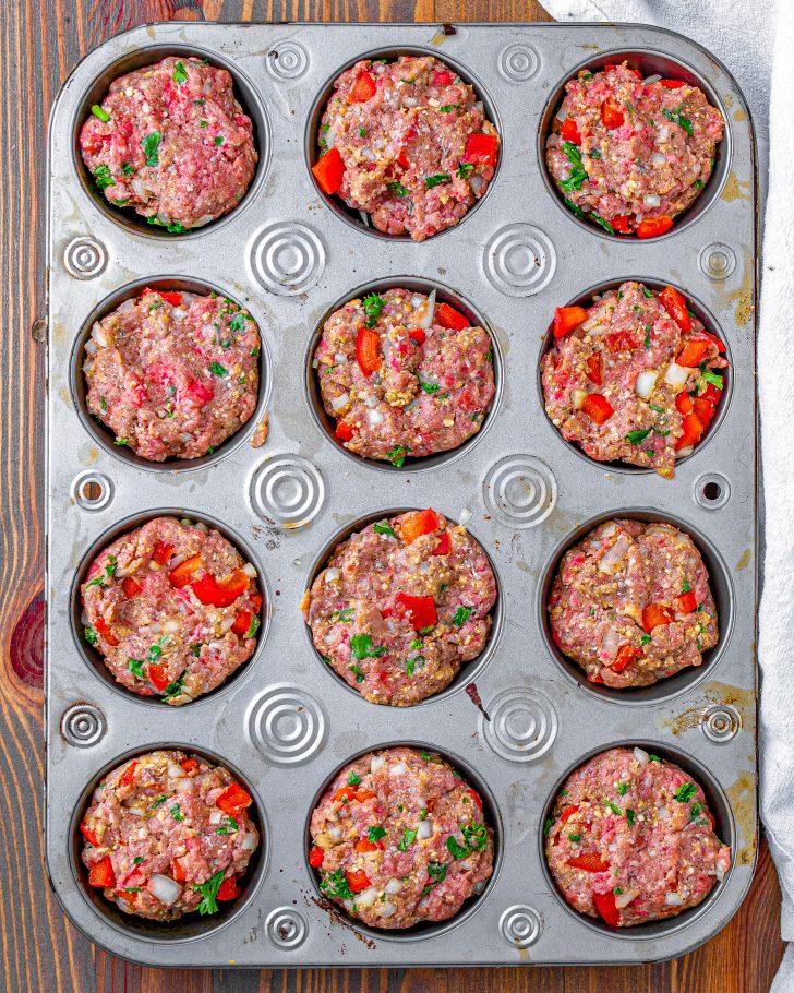 Place the mixture evenly in 10 sections of a well-greased muffin tin.