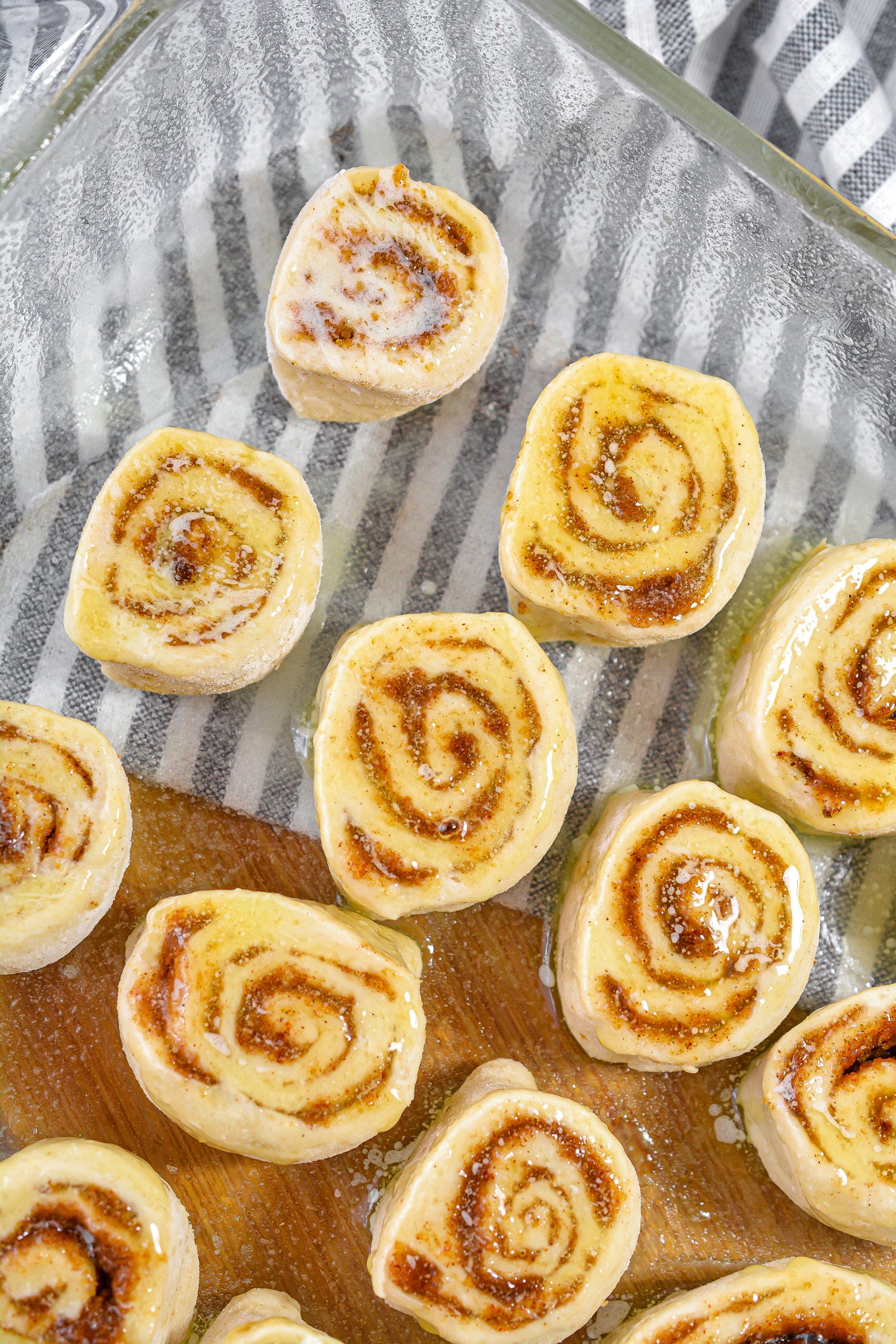 Brush the rolls with the remaining melted butter.