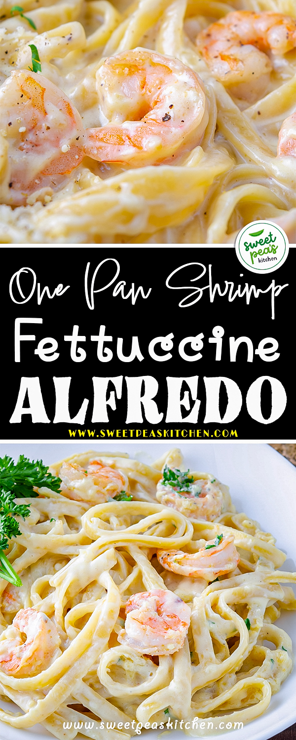 One Pan Shrimp Fettuccine Alfredo on pinterest