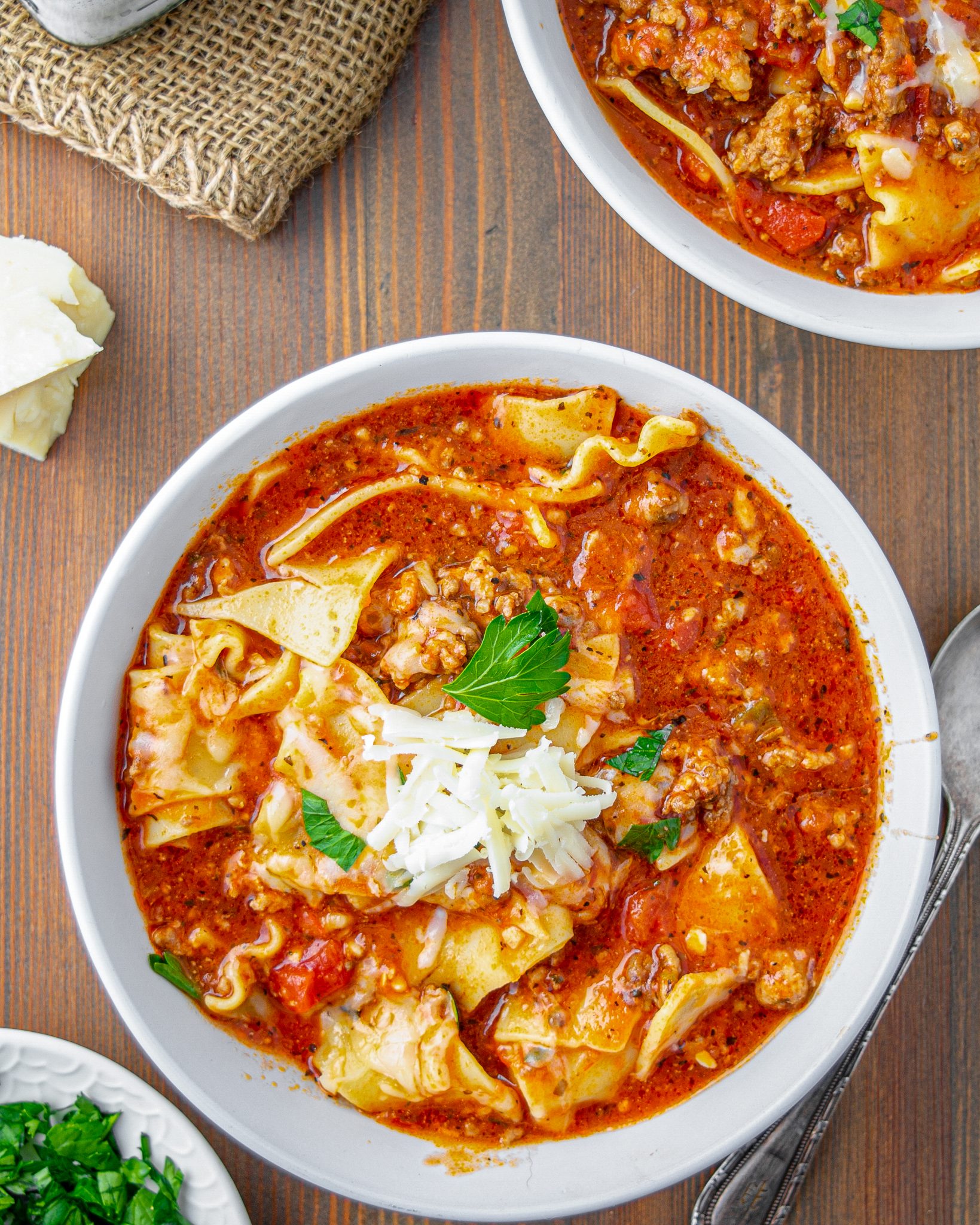 One Pot Lasagna Soup - Sweet Pea's Kitchen