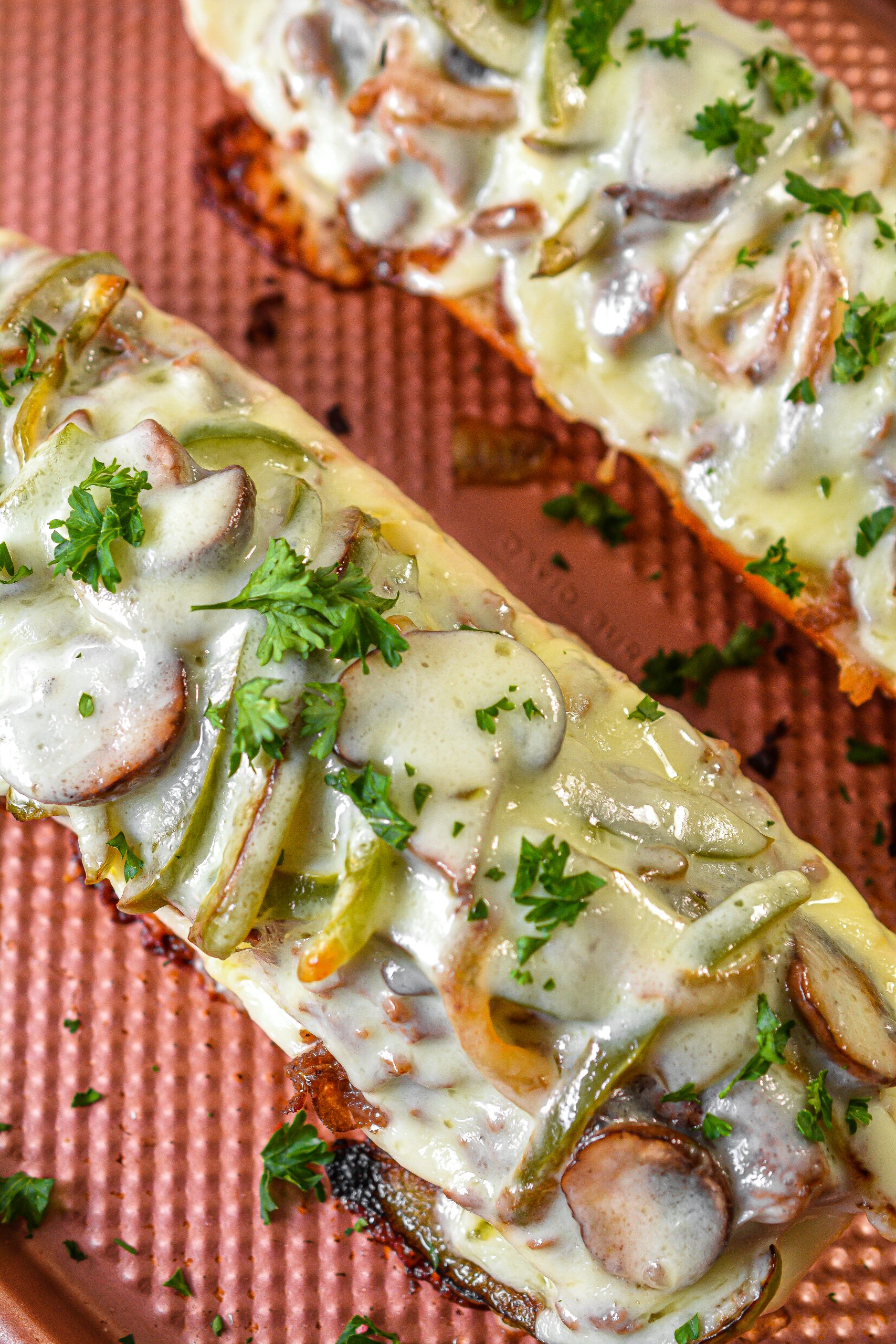 Philly Cheesesteak Cheesy Bread - Sweet Pea's Kitchen