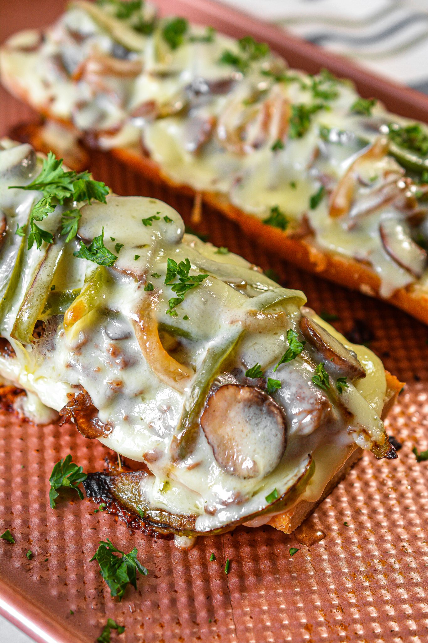 Philly Cheesesteak Cheesy Bread - Sweet Pea's Kitchen