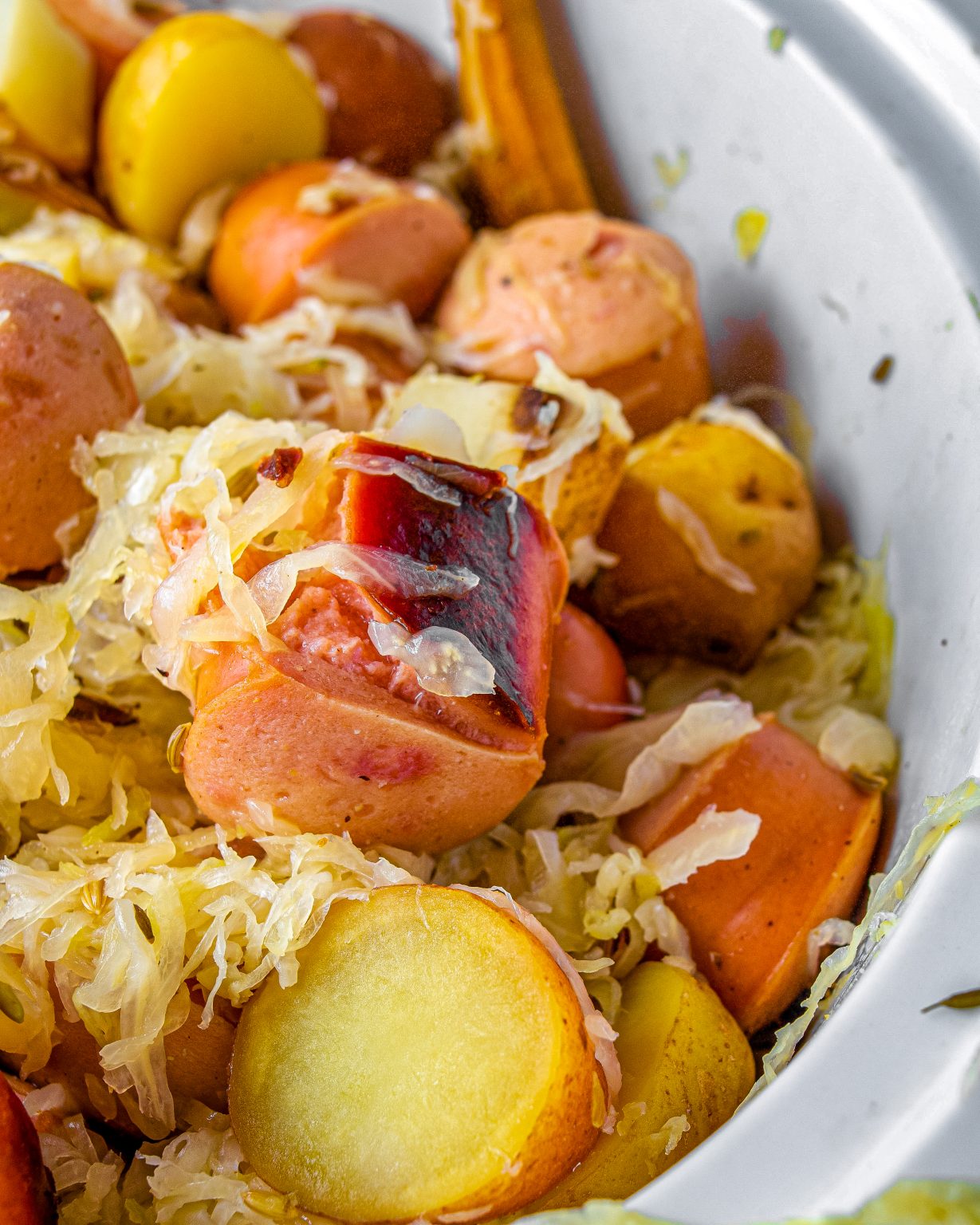 Polish Sausage, Sauerkraut And Potatoes (Crockpot) Sweet Pea's Kitchen