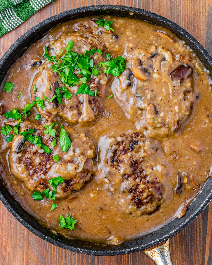 homemade salisbury steak mushroom gravy, salisbury steak recipe