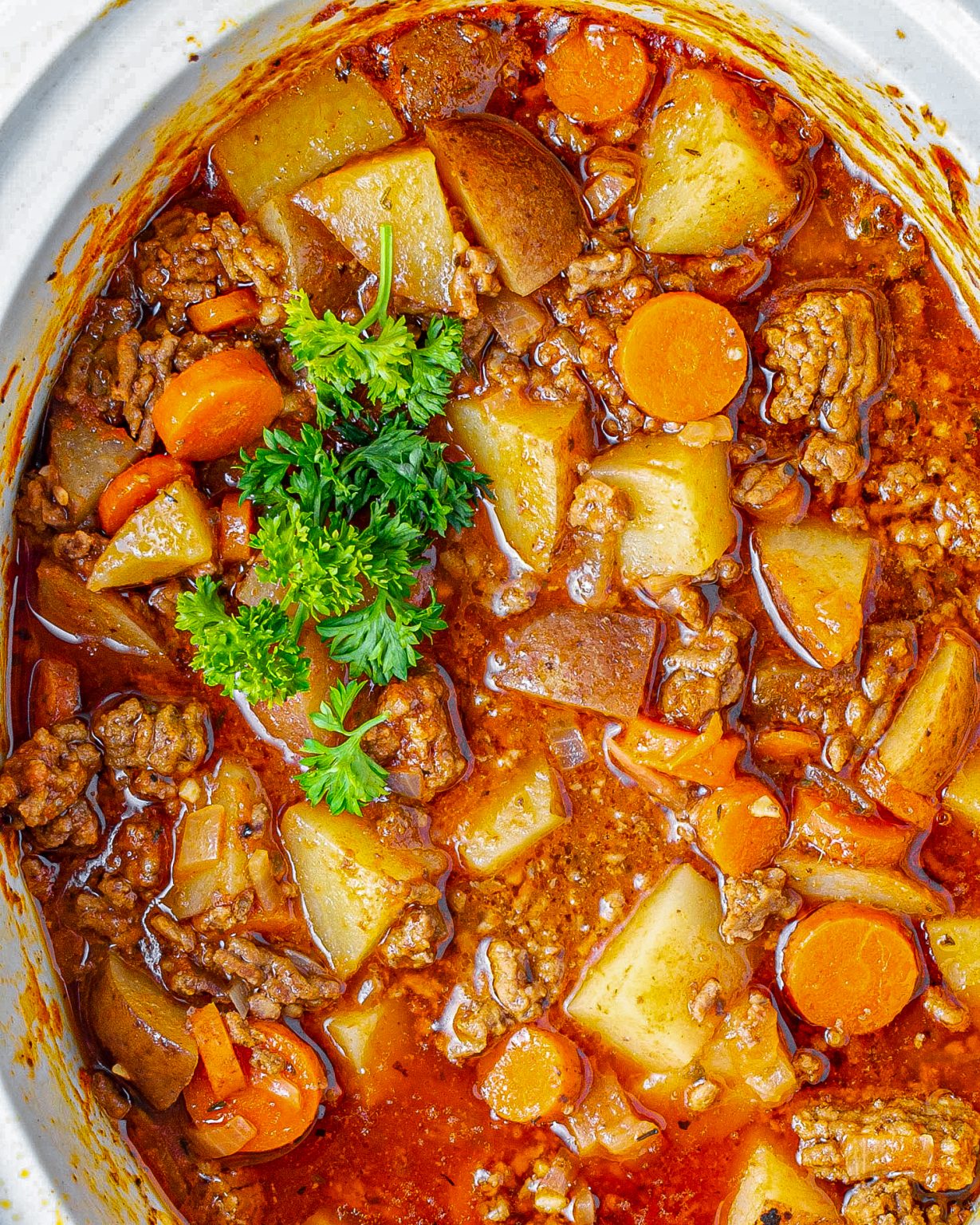 Slow Cooker Poor Mans Stew - Sweet Pea's Kitchen