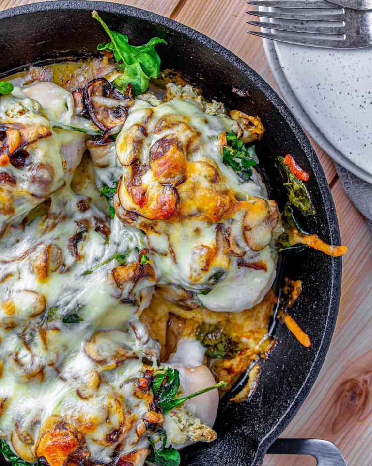 Smothered Chicken with Creamed Spinach - Sweet Pea's Kitchen