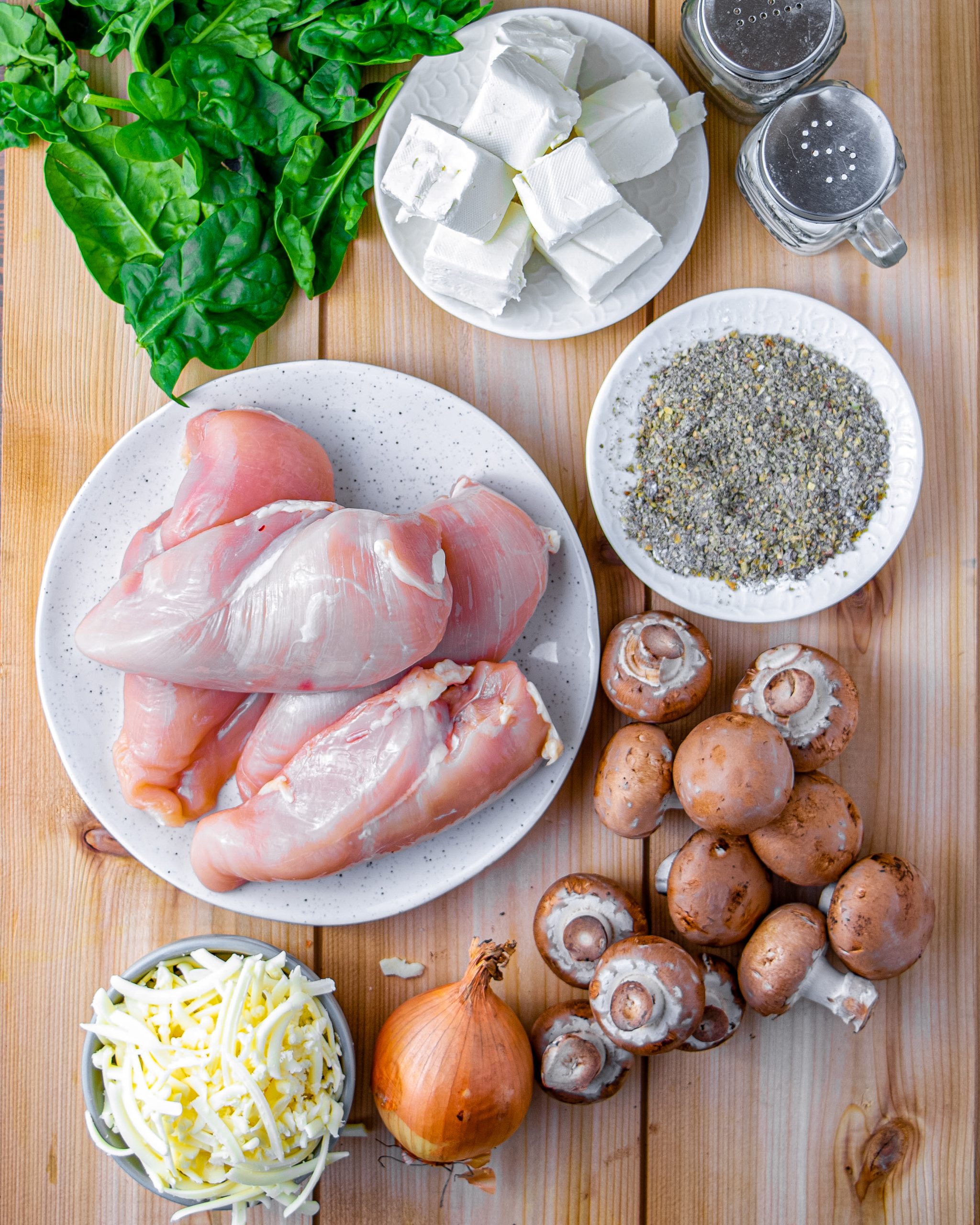 Smothered Chicken with Creamed Spinach - Sweet Pea's Kitchen