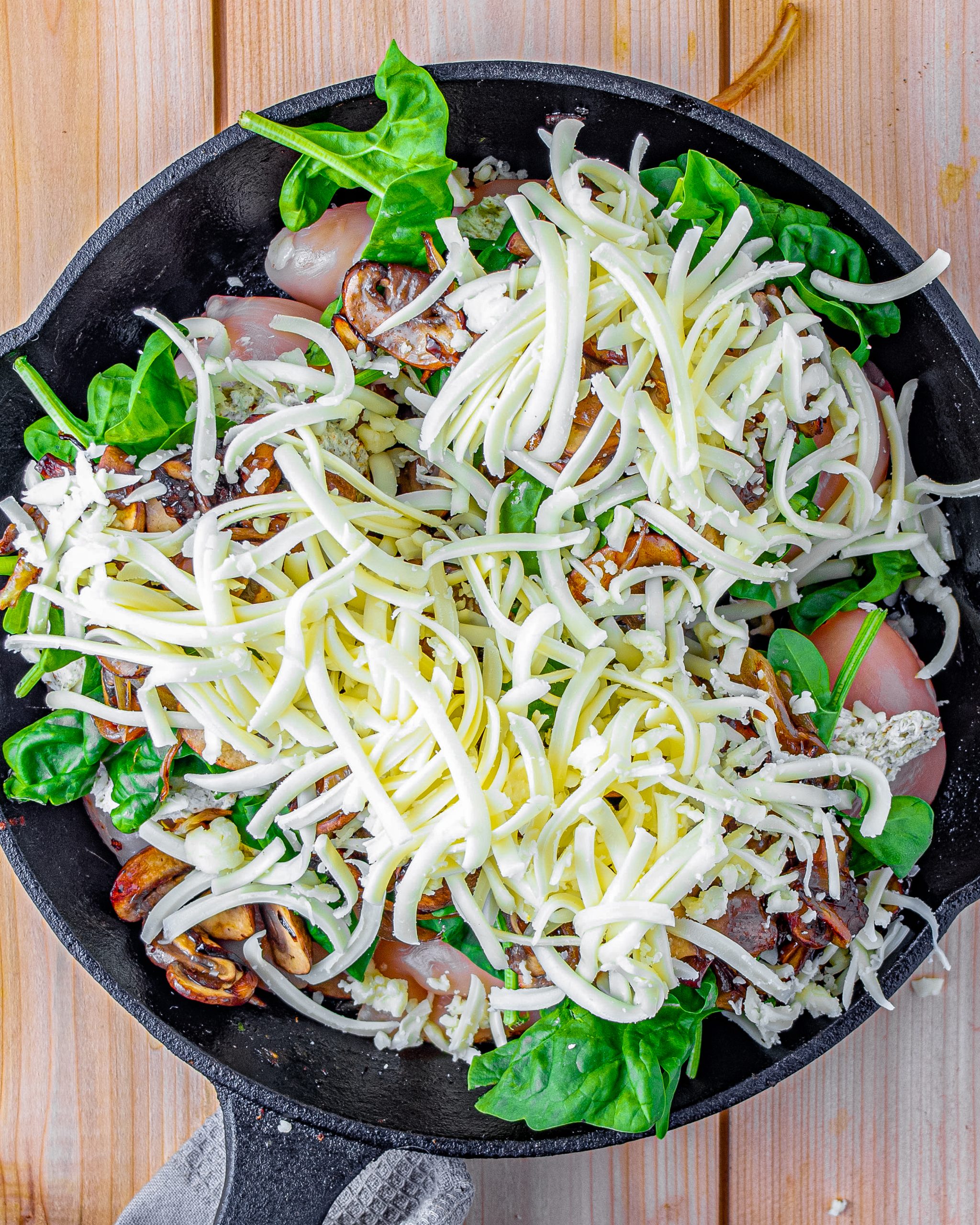 Smothered Chicken with Creamed Spinach - Sweet Pea's Kitchen