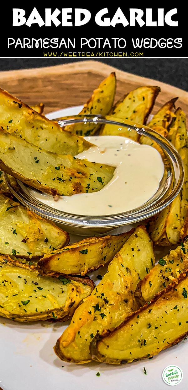 Baked Garlic Parmesan Potato Wedges on Pinterest