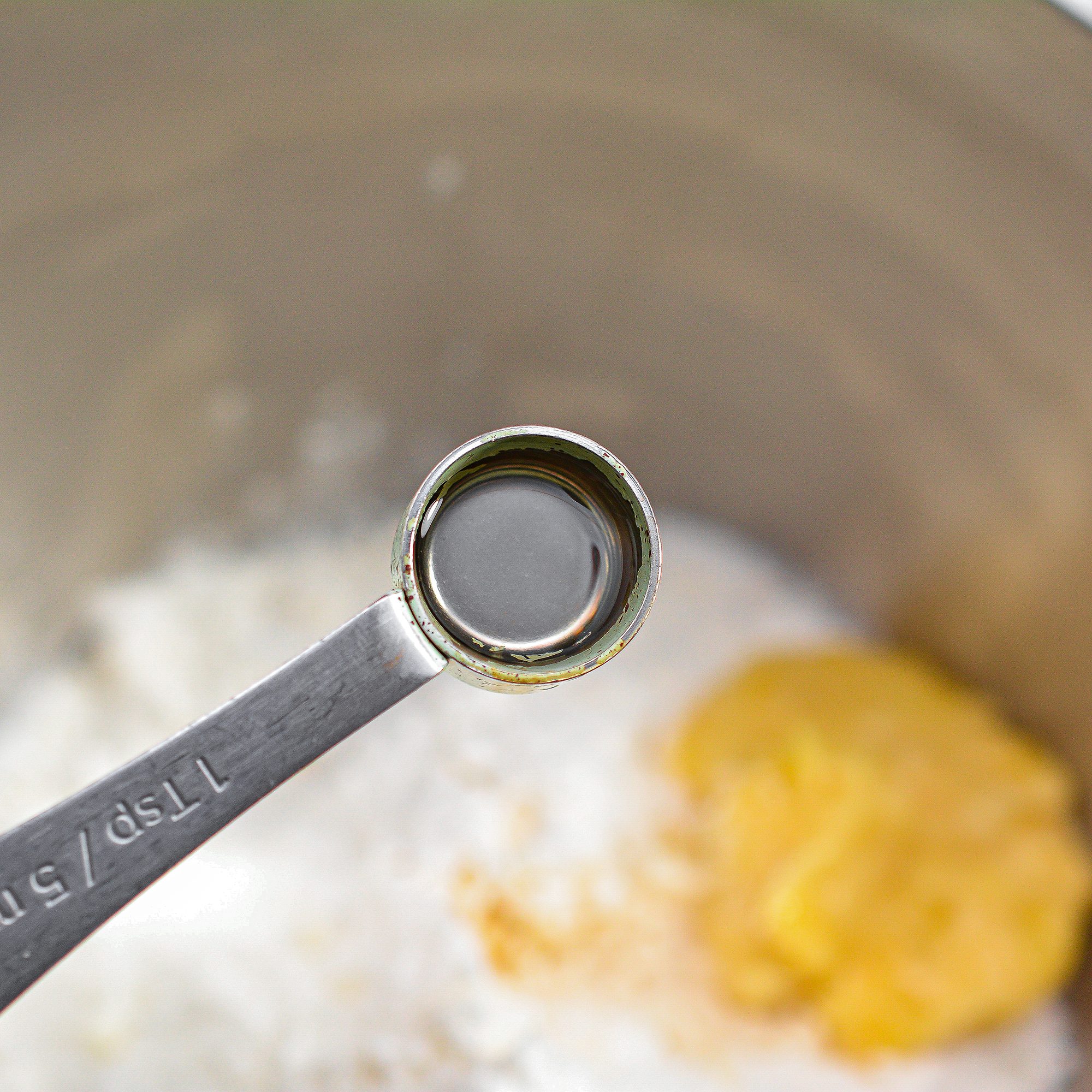 Add in the mashed banana and vanilla extract. 