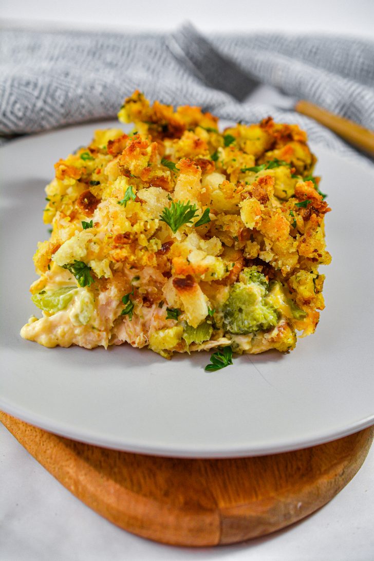 Cheesy Chicken Broccoli Stuffing Bake Sweet Pea S Kitchen