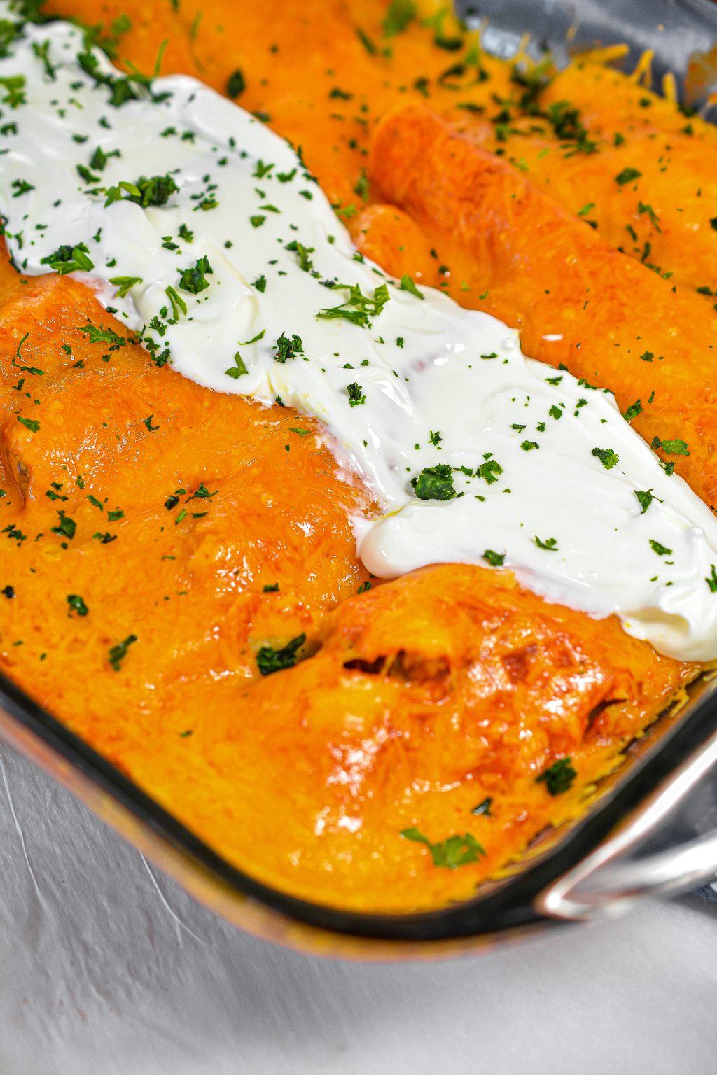 Easy Cheesy Ground Beef Enchiladas - Sweet Pea's Kitchen