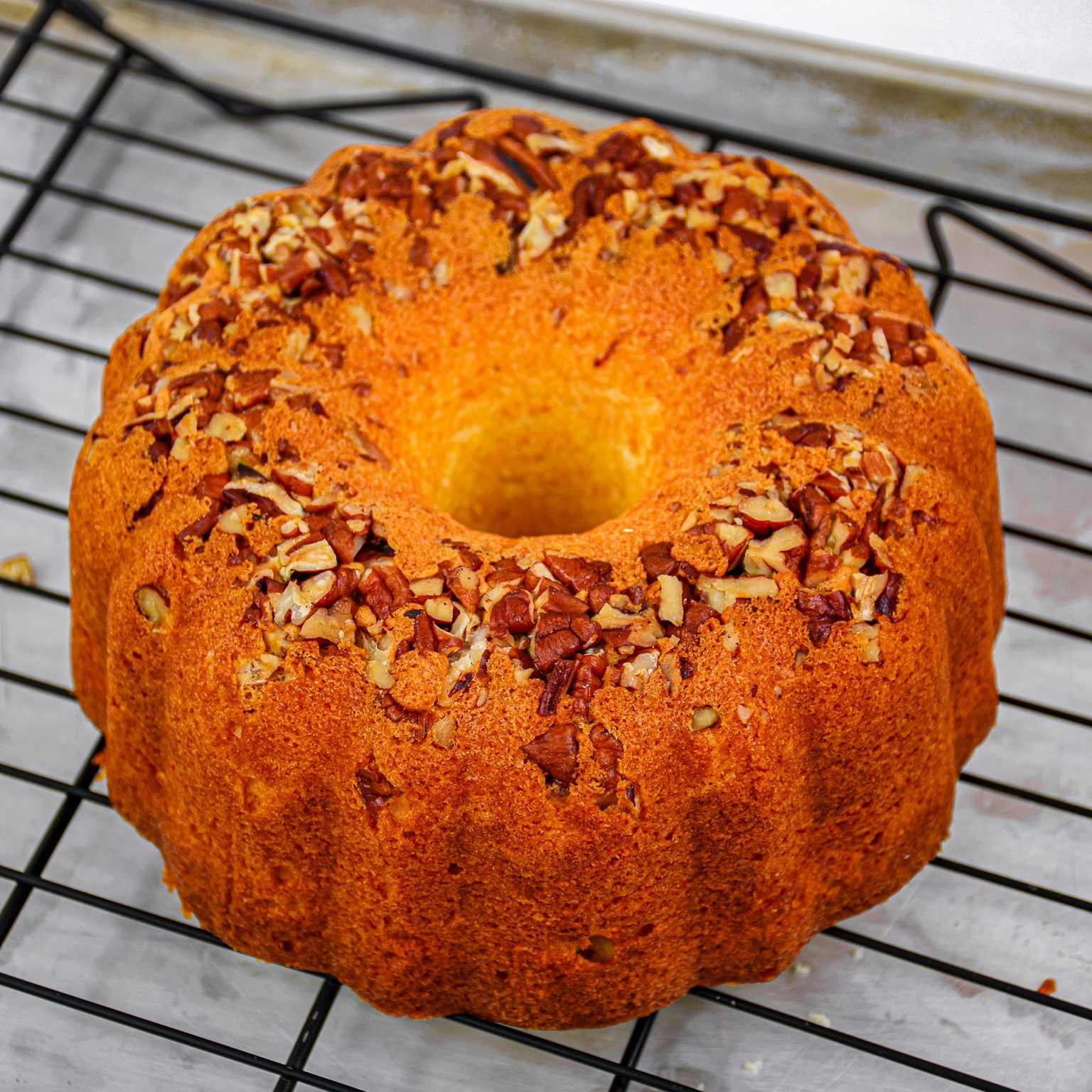 Sour Cream Pecan Cake