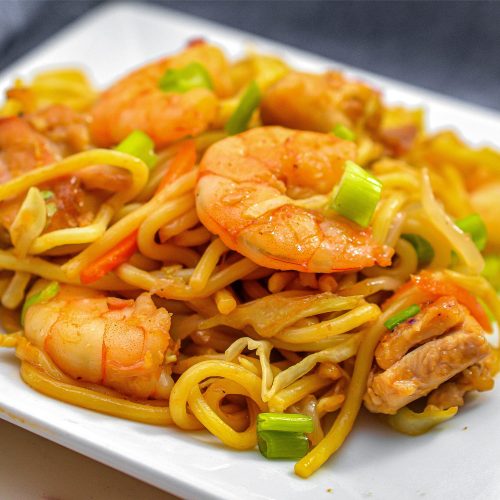 Shrimp and Chicken Chow Mein - Sweet Pea's Kitchen