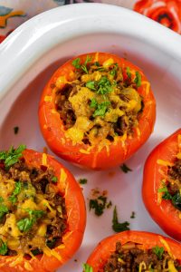 Taco stuffed tomatoes - Sweet Pea's Kitchen