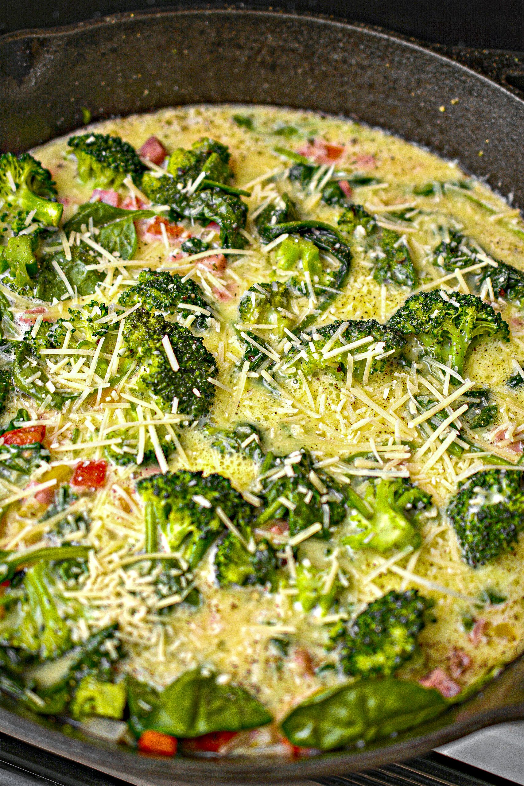 Sprinkle with the shredded parmesan.
