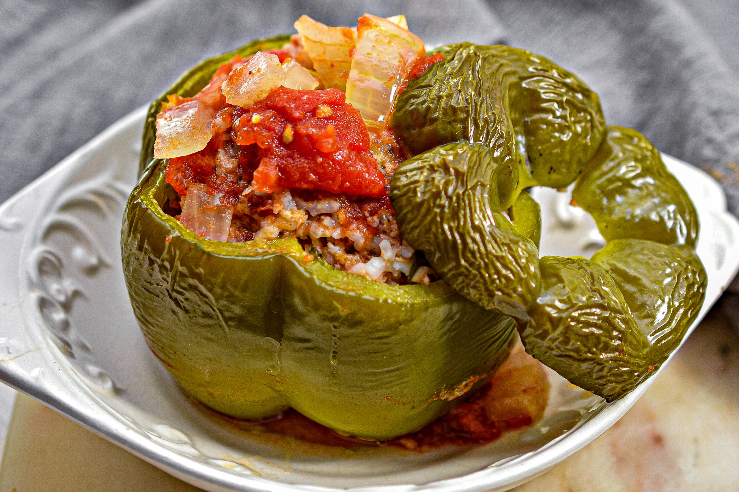 Beef and Rice Stuffed Peppers