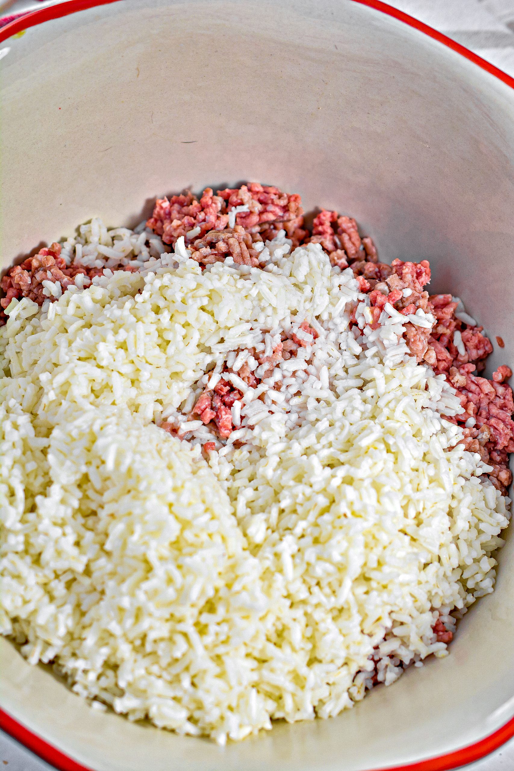 adding rice