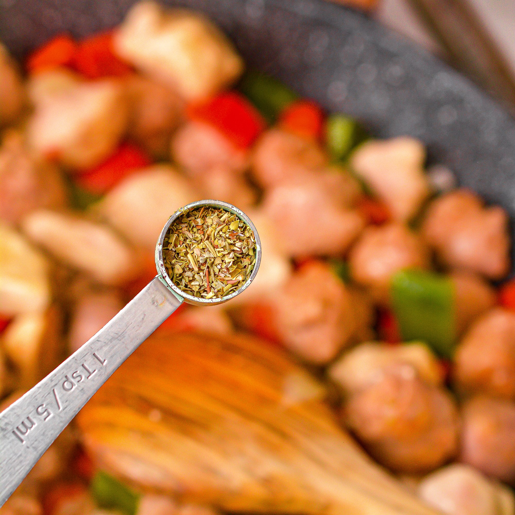 Stir in the Italian seasoning and salt and pepper to taste.