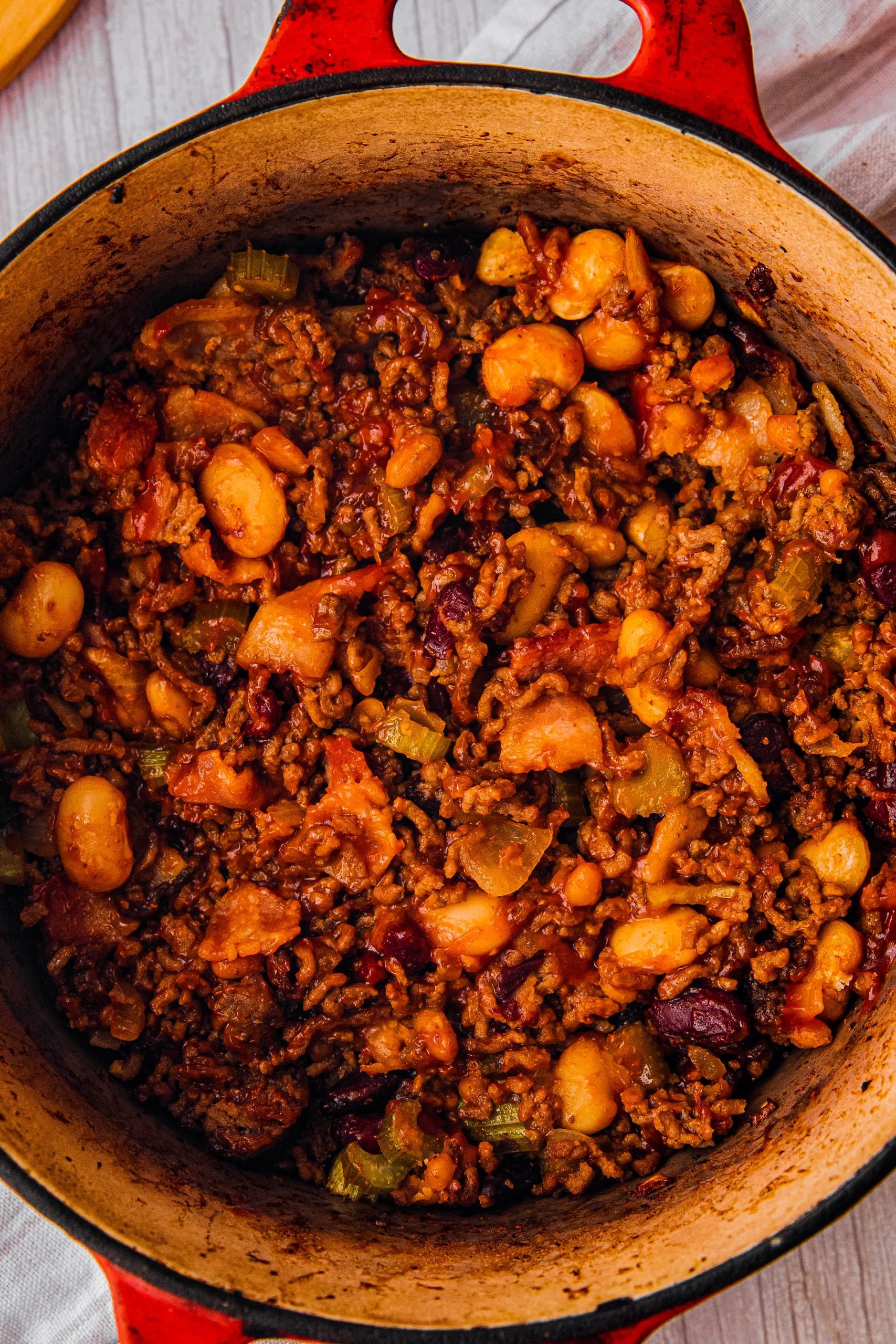 Your Calico Bean Casserole is ready to enjoy!