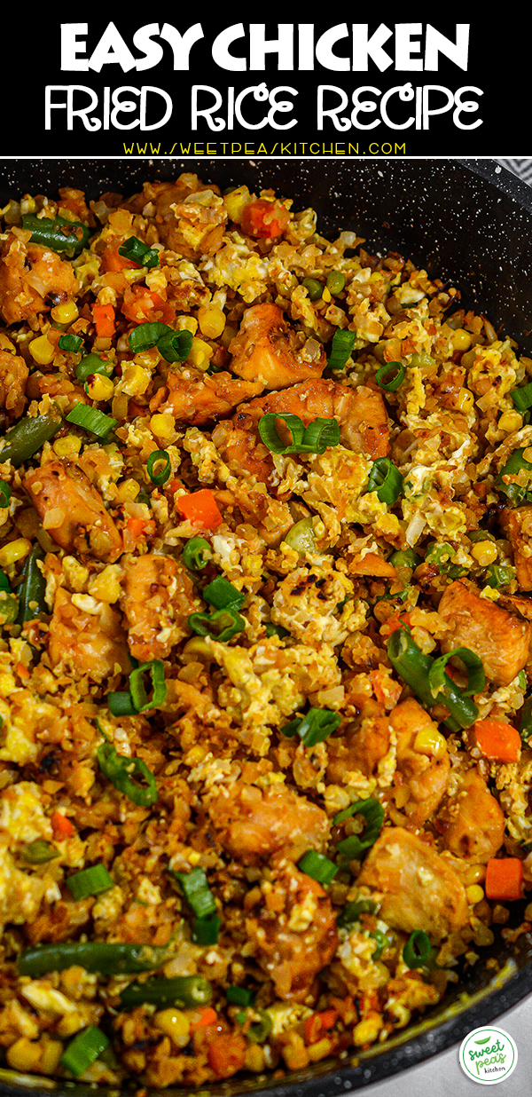 easy chicken fried rice recipe on Pinterest