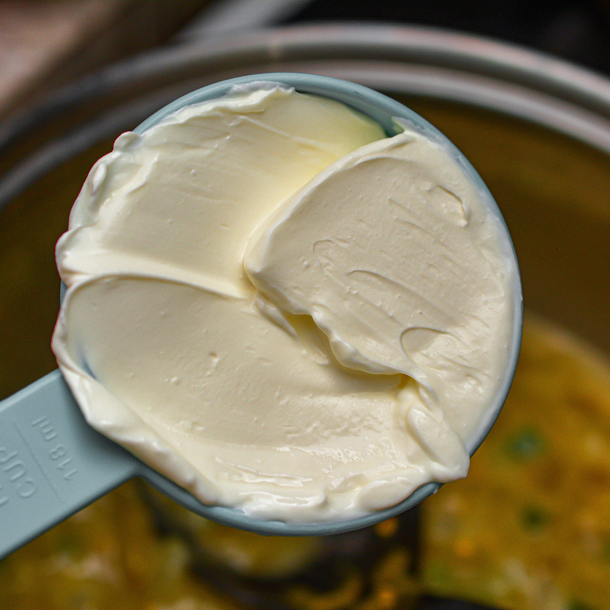 Stir in the sour cream.