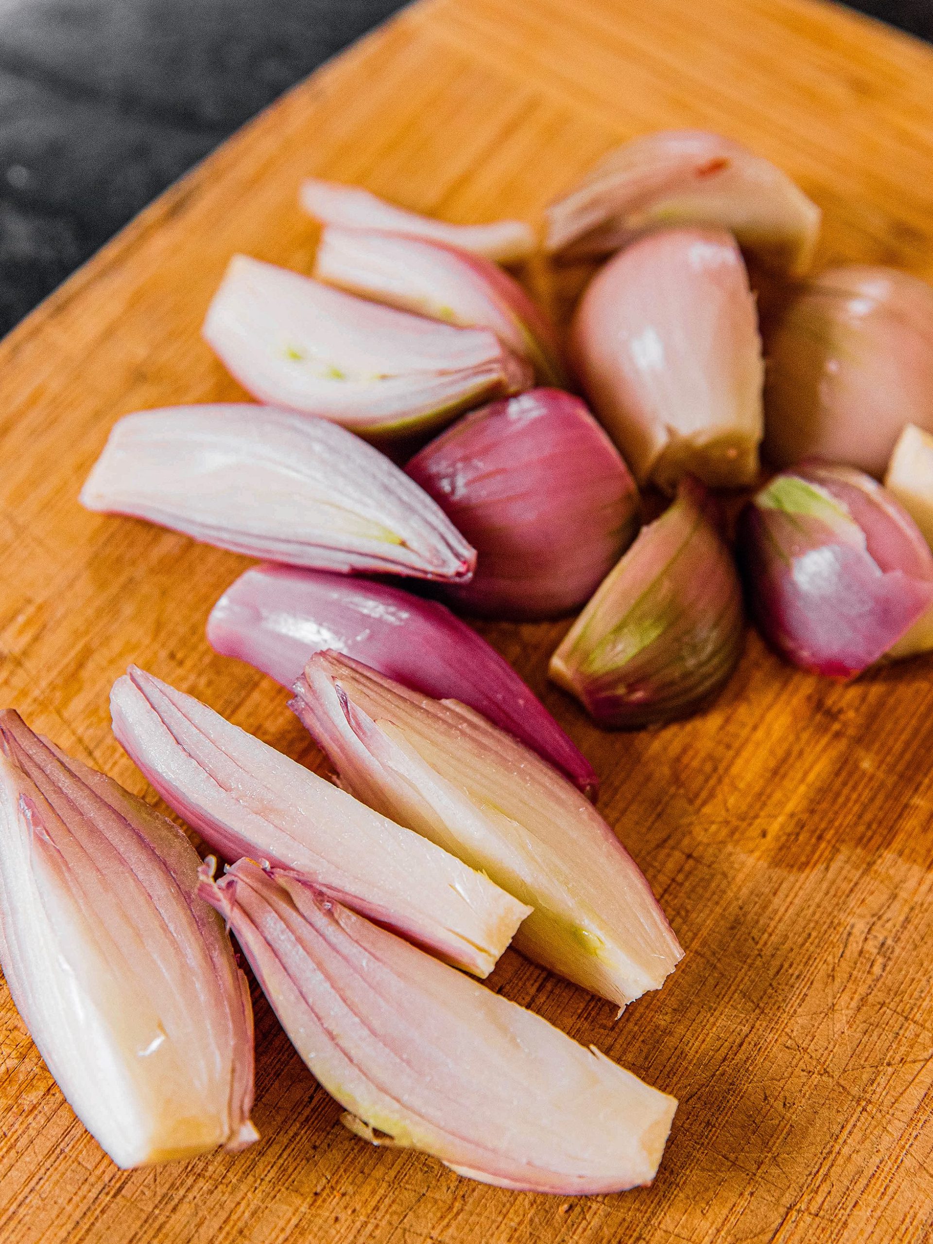 Bring a saucepan full of water to boil. Add pearl onions and cook for 3 minutes