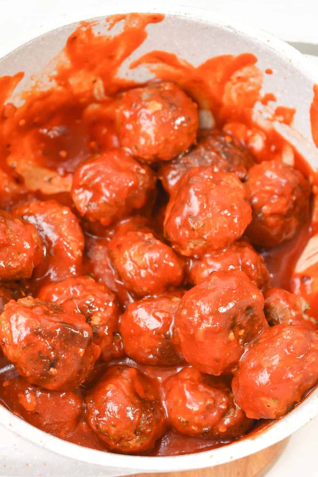 Toss the meatballs in the sauce once cooked through and serve.