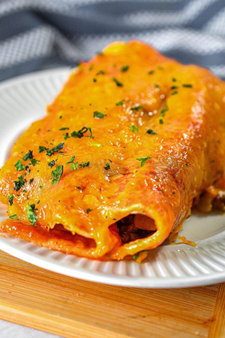 Easy Cheesy Ground Beef Enchiladas - Sweet Pea's Kitchen