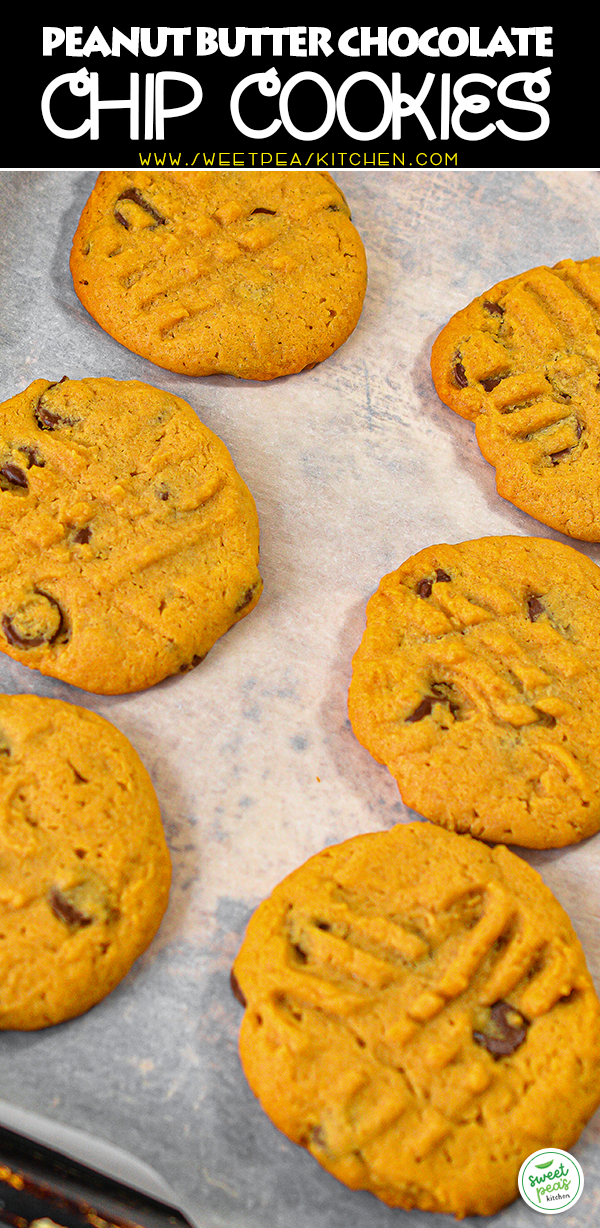 Easy Peanut Butter Chocolate Chip Cookies Recipe on Pinterest