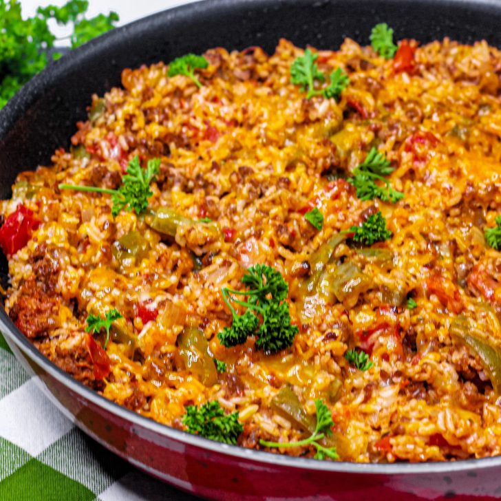 Ground Beef Stuffed Pepper Skillet - Sweet Pea's Kitchen