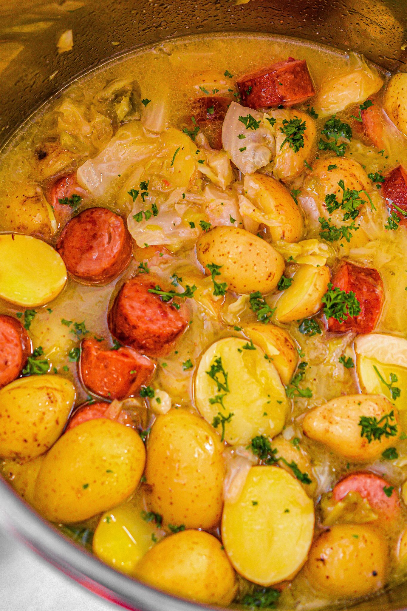 Instant Pot Cabbage, Sausage And Potato Soup - Sweet Pea's Kitchen