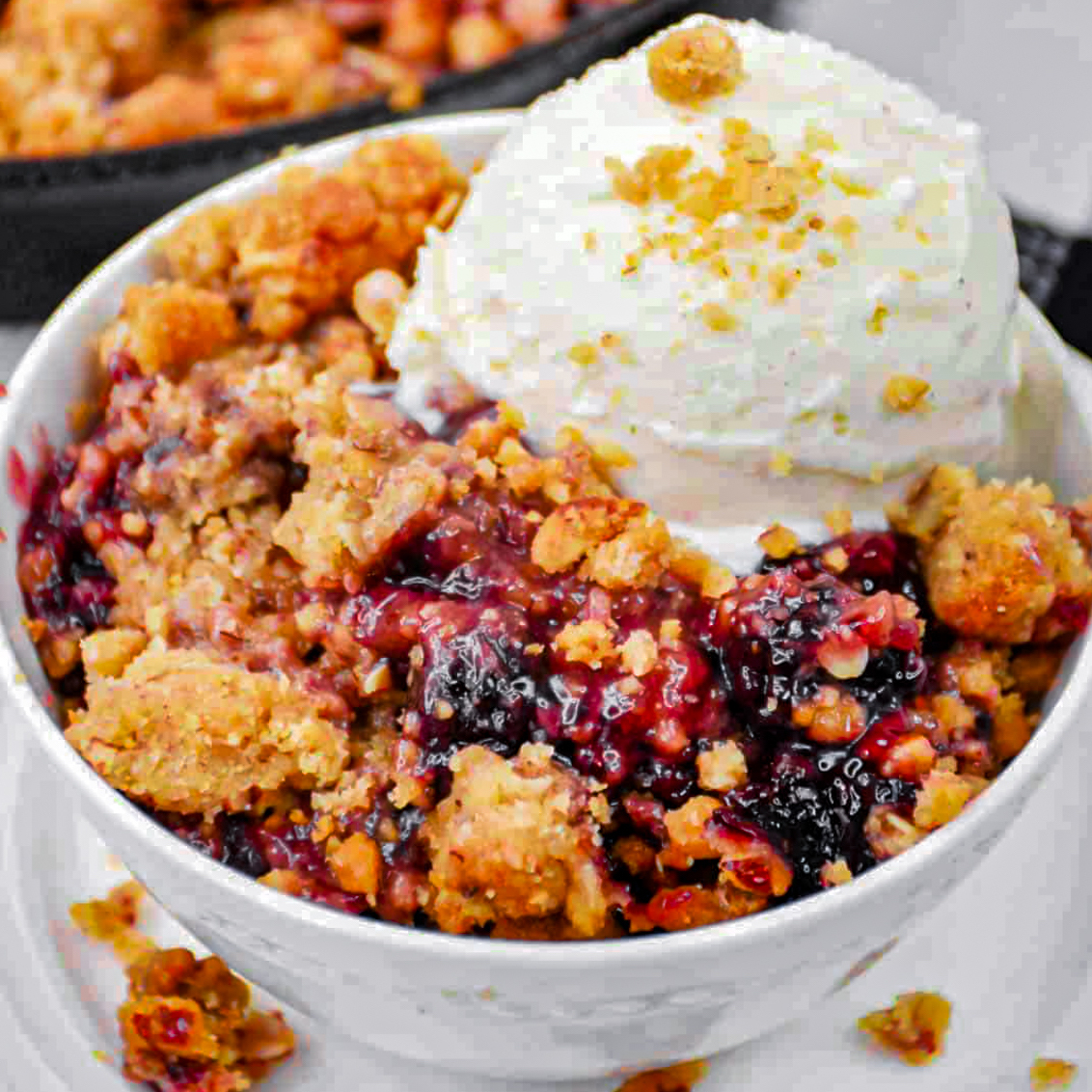 Iron Skillet Blackberry Cobbler-image