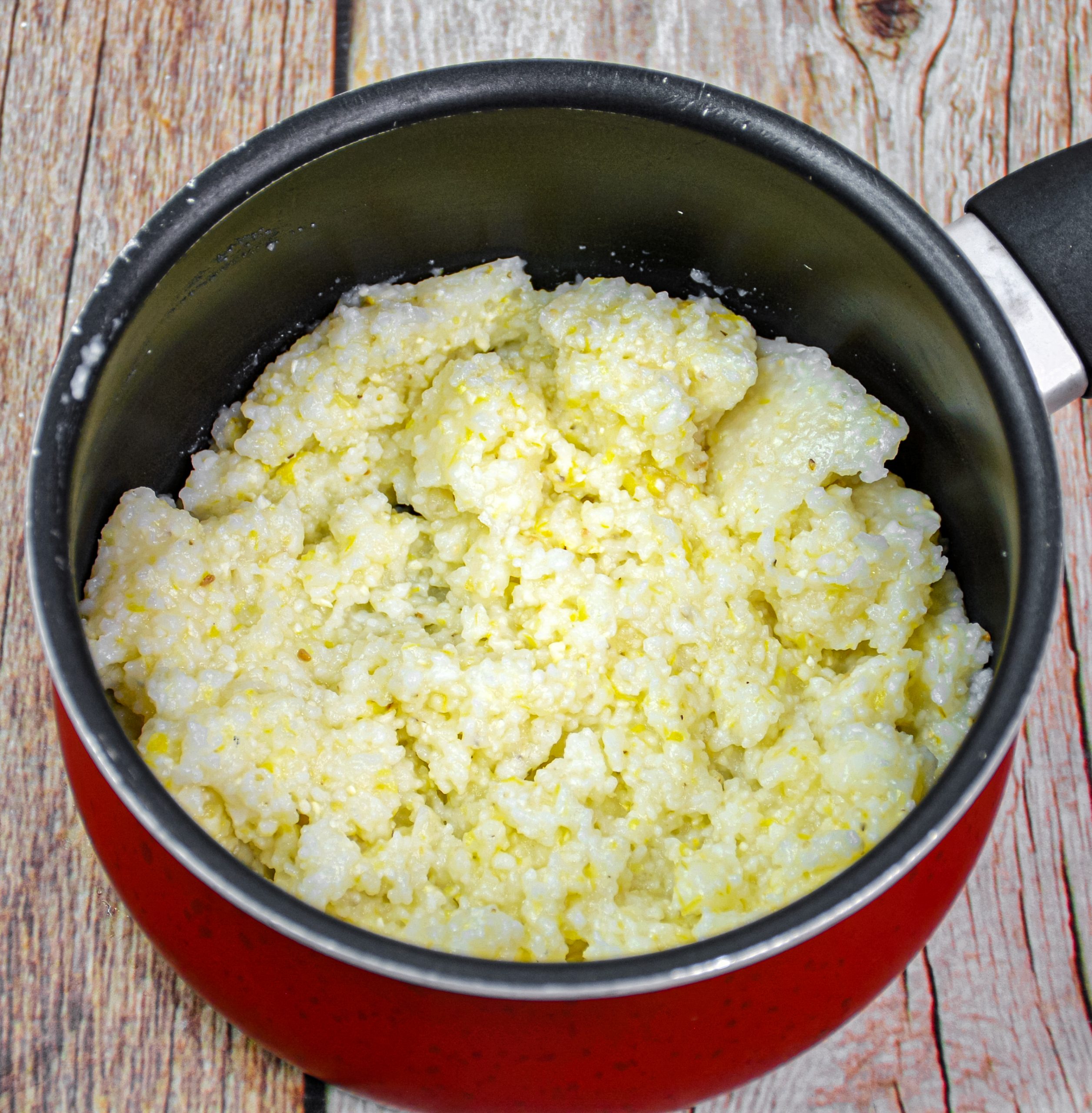 Reduce the heat, continuing to whisk allowing the grits to cook for 15 minutes.