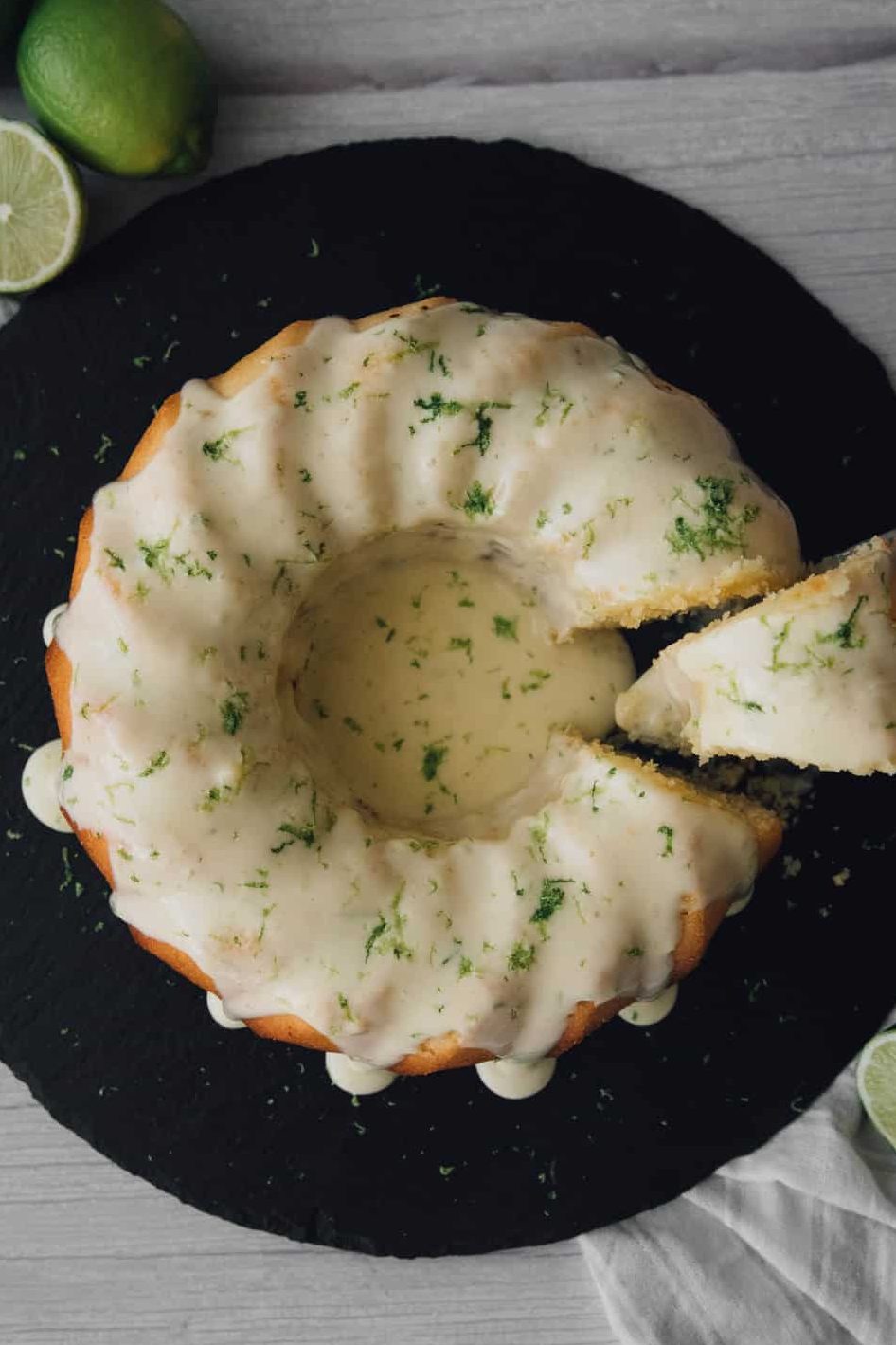 Key Lime Pound Cake with Key Lime Cream Cheese Icing