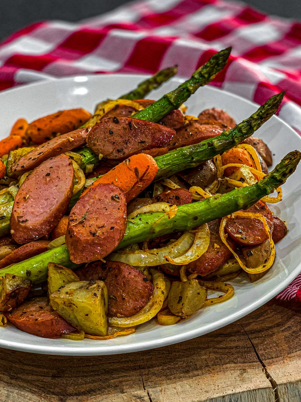 Kielbasa Veggie Sheet Pan Dinner - Sweet Pea's Kitchen