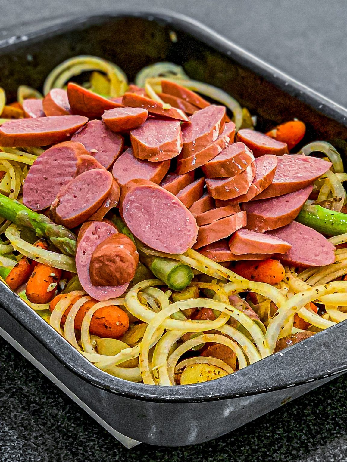 Kielbasa Veggie Sheet Pan Dinner Sweet Pea S Kitchen