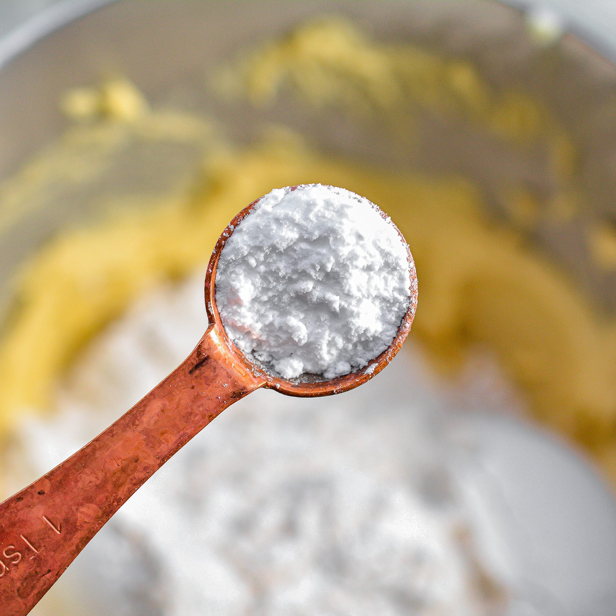 Mix in the flour, baking soda and salt until the mixture is well combined and smooth.