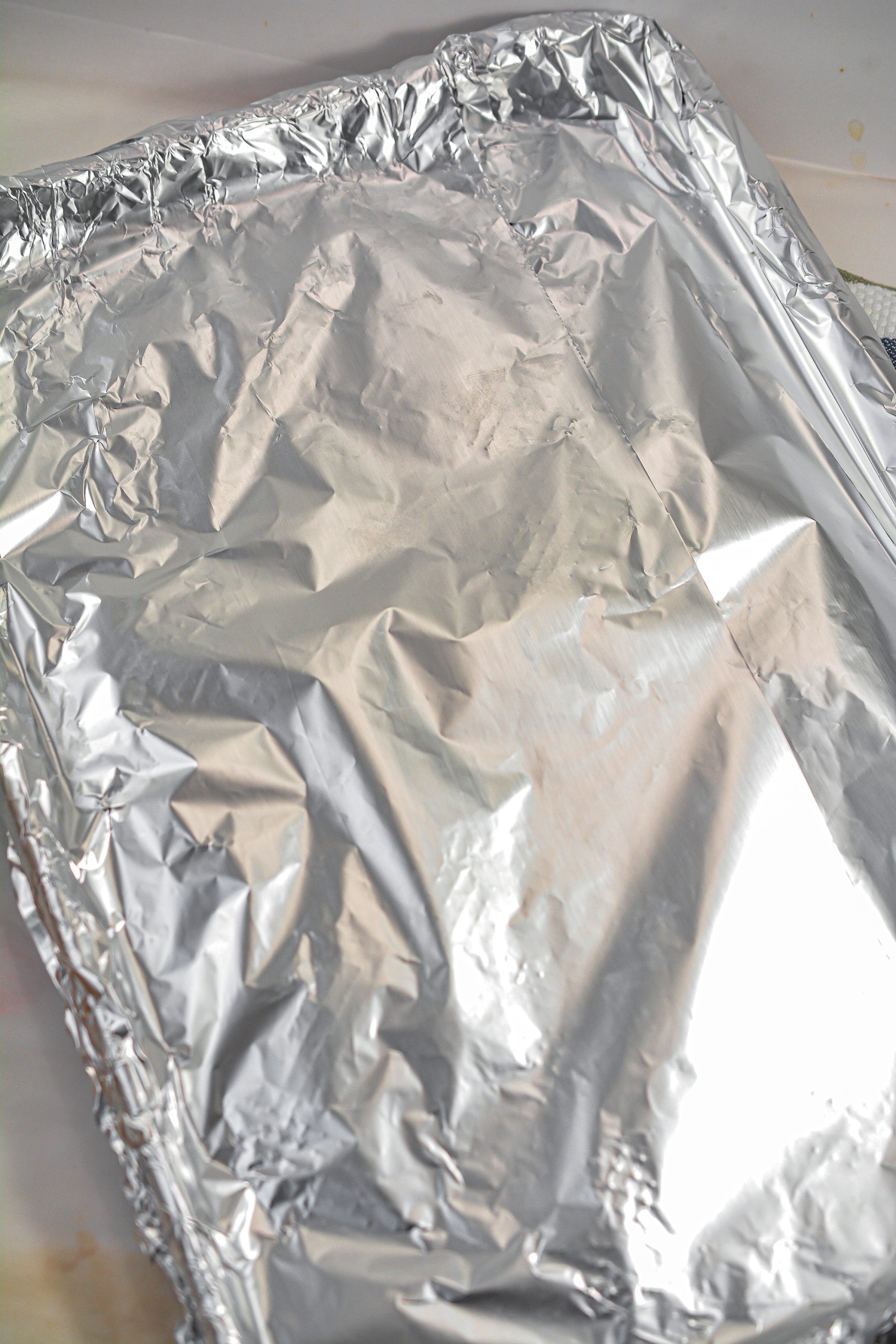 Line a baking sheet with aluminum foil.